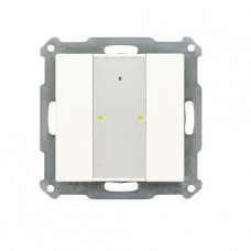 Push Button 2-fold Plus, Flush mounted, white MATT finish, status & orientation LED